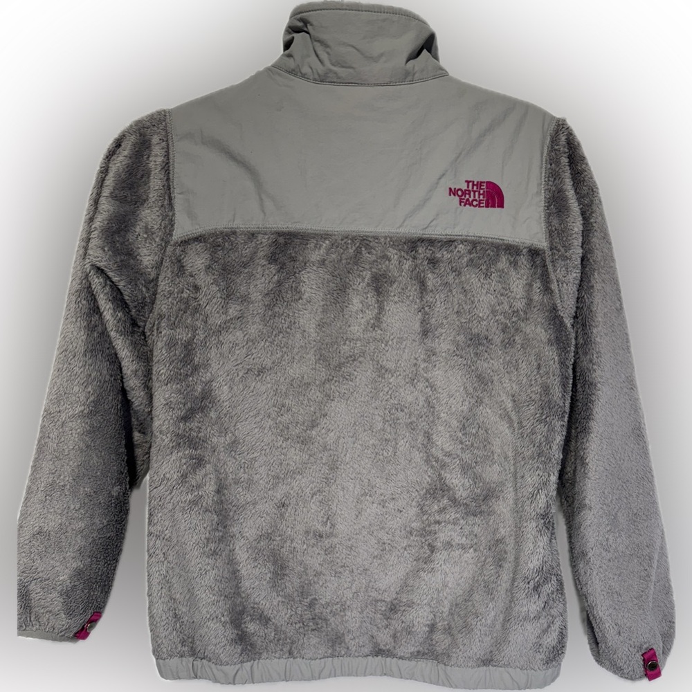 The North Face Youth Large Fleece Pullover Jacket Pink/Gray - Picture 12 of 15